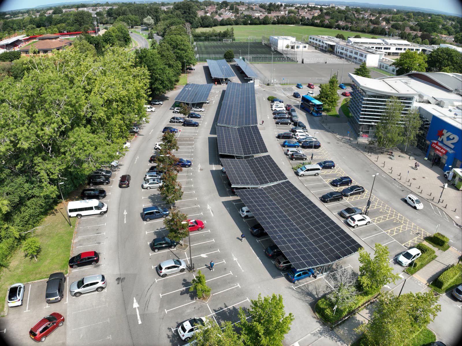 K2 Crawley solar carport cuts carbon and costs in first year